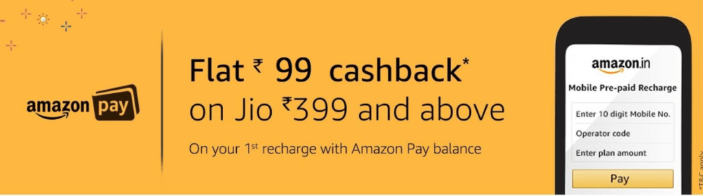 Amazon Pay Jio Recharge Offer