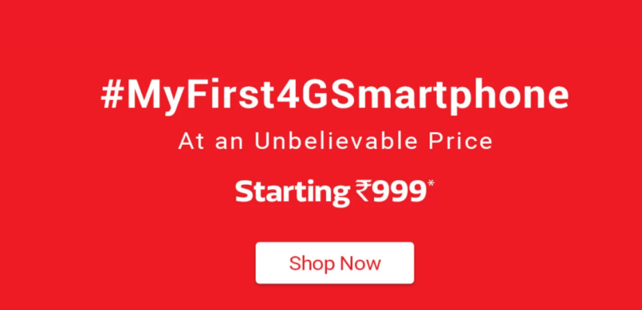 Vodafone 4G Smartphone Offer Just at Rs 999 Only