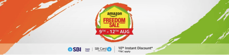Amazon Freedom Sale Offers 2018 (9th-12th March) - Get 10% Discount via SBI Cards