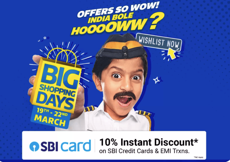Flipkart Big Shopping Days Offers : 19th to 22nd February 2020 (Upto 90% Off)