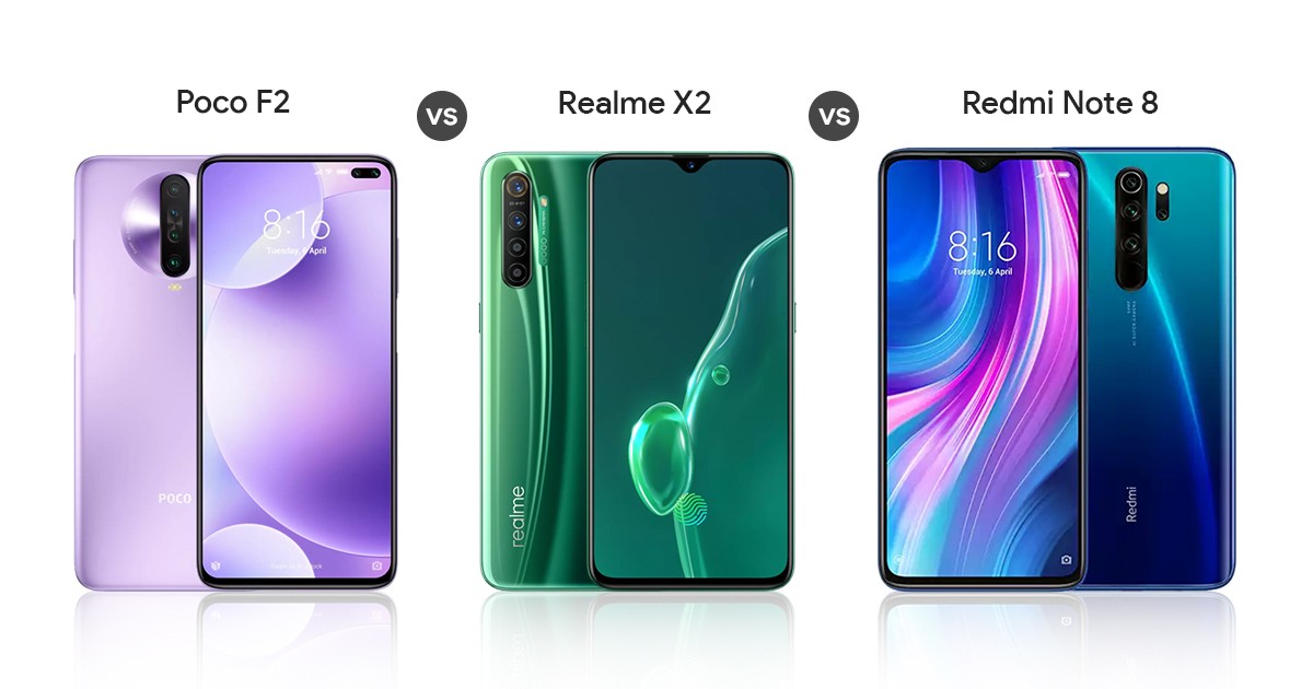 Poco x2 vs Redmi Note 8 pro vs Realme x2 - Which is Better?