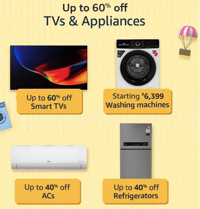 Amazon Prime Offers on TVs & Appliances