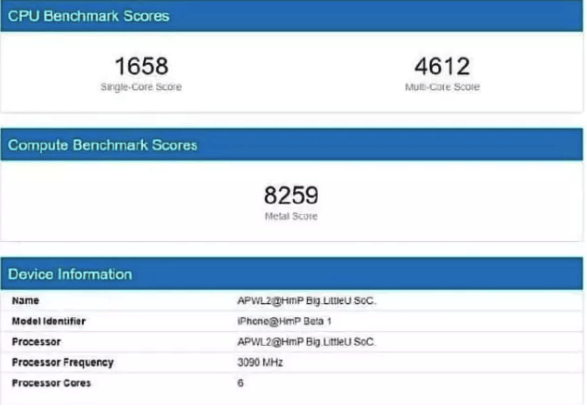 Apple A14 benchmark leaked
