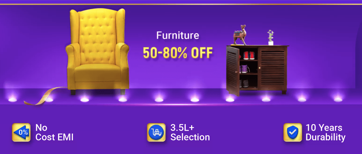 Flipkart BBD offers on Furniture