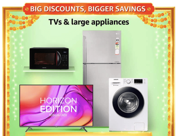 Great Indian Festival Offer on TVs & Large appliances