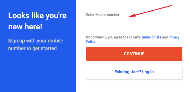 Create Flipkart New Account