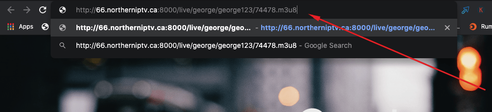 Stream M3u8 google chrome 