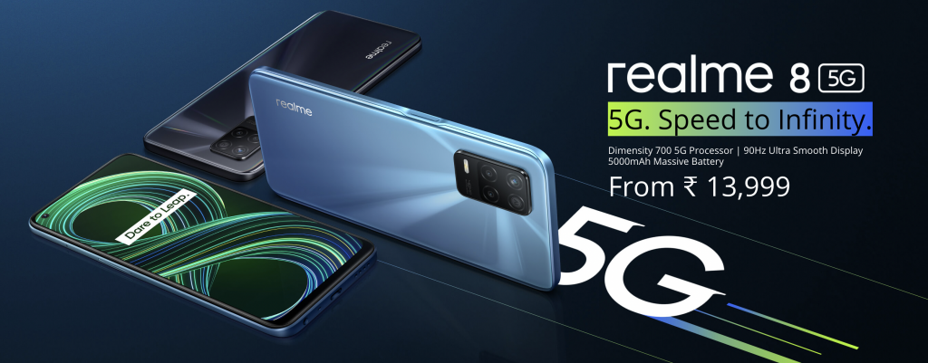 Realme 8 5G phone under Rs 15000 in India