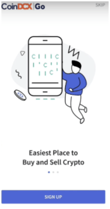 CoinDcx Go App Register