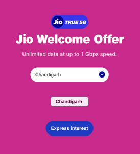 Activate Jio 5g Welcome offer in India